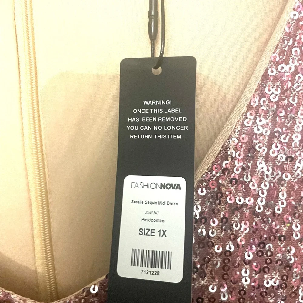 Brand New V- Neck Sequin Dress. - Picture 6 of 6